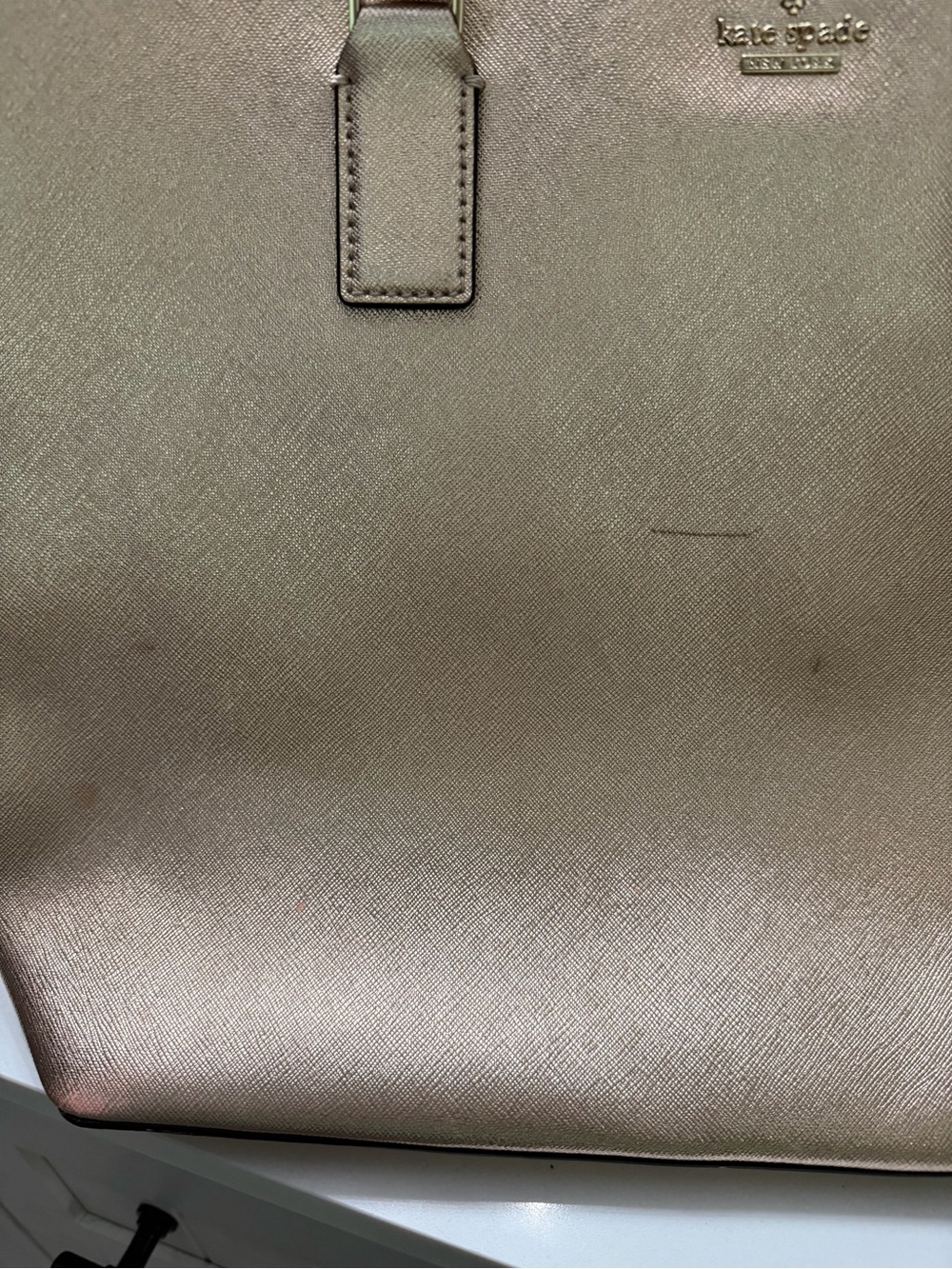 Kate Spade Cameron Street Lucie Tote in Metallic Rose Gold Finish - Picture 3 of 8